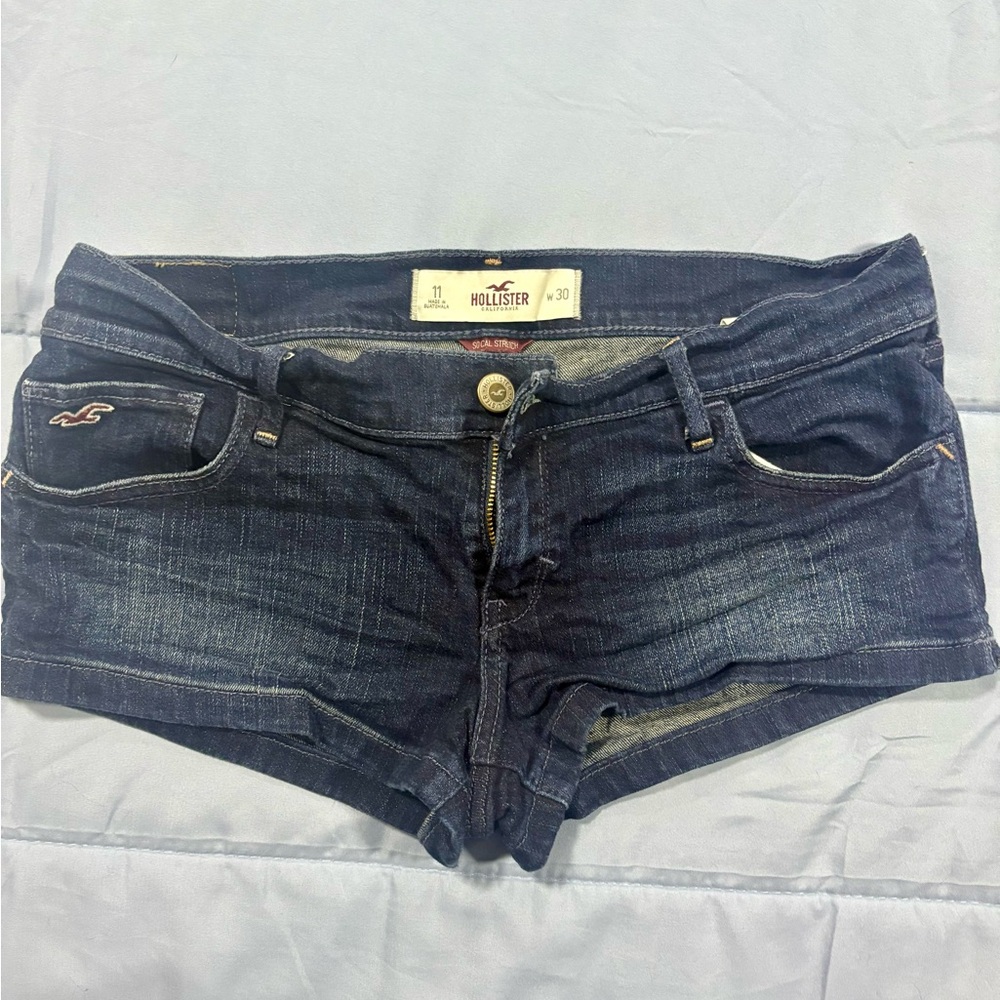 Hollister Women's Blue Denim Shorts